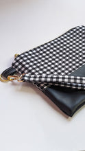 Load image into Gallery viewer, Cait Zippered Clutch- Black &amp; White Checked

