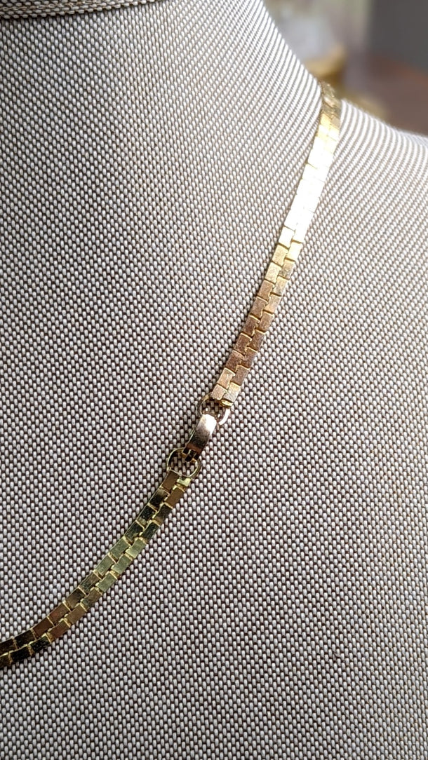 Gold Flat Chain Necklace