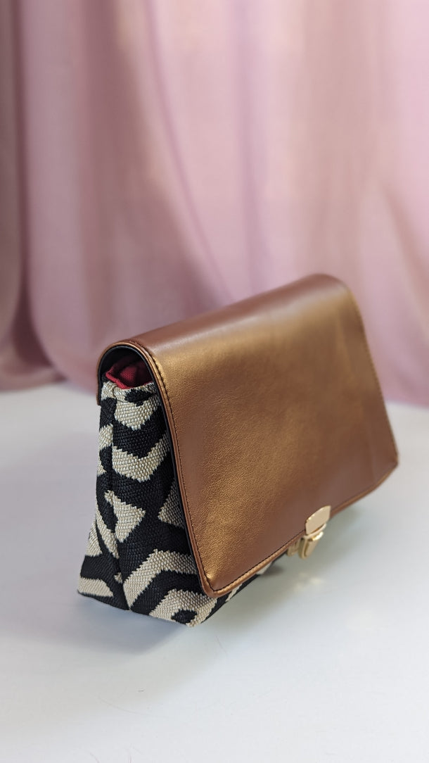Charlotte Clutch- Bronze & Woven