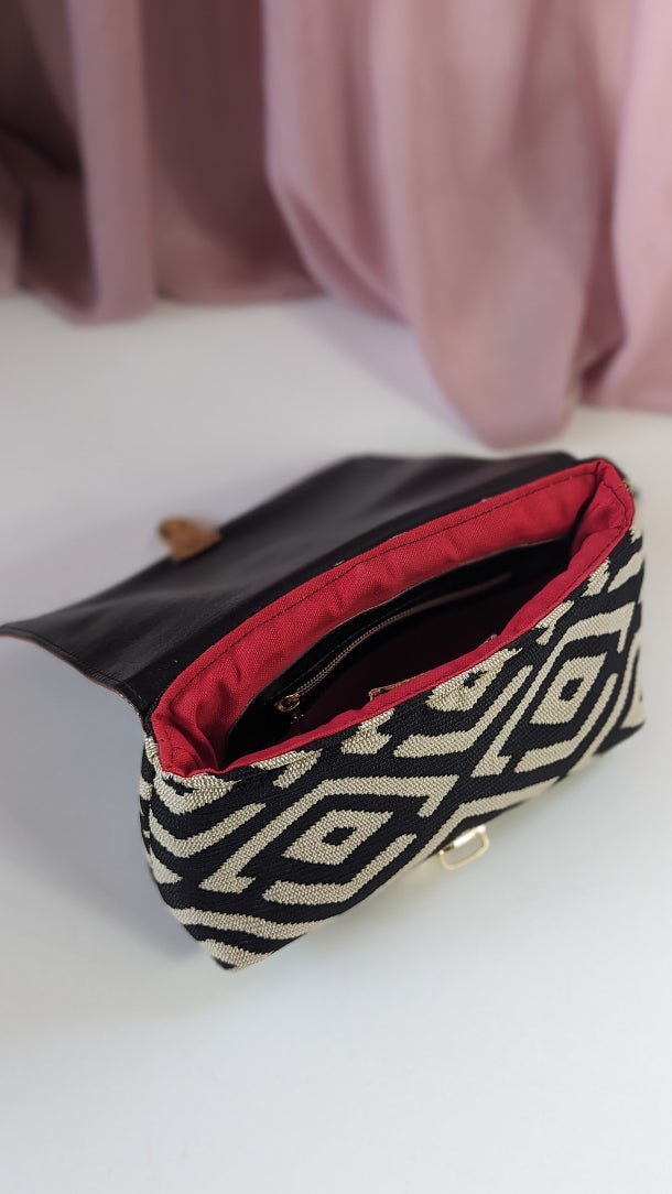 Charlotte Clutch- Bronze & Woven