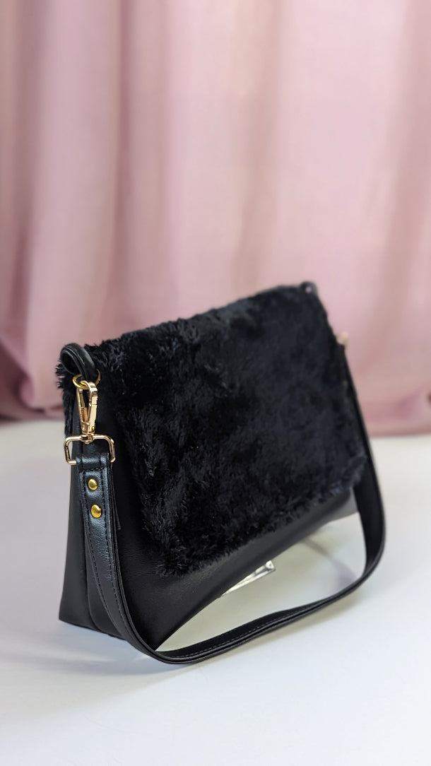 Charlotte Bag- Black Fur