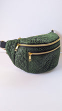 Load image into Gallery viewer, Camryn Bum Bag- Emerald Snake
