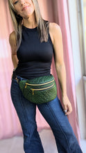 Load image into Gallery viewer, Camryn Bum Bag- Emerald Snake
