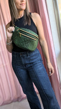 Load image into Gallery viewer, Camryn Bum Bag- Emerald Snake
