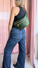 Load image into Gallery viewer, Camryn Bum Bag- Emerald Snake
