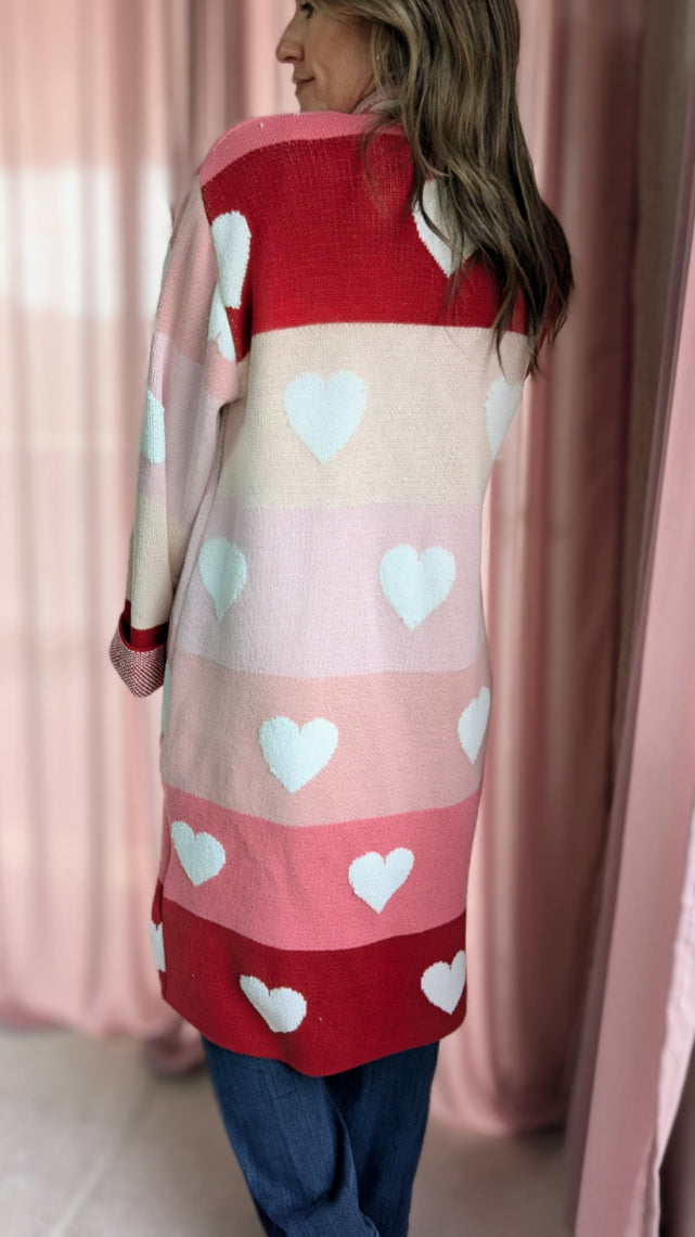 Blanket Cardigan- Hearts