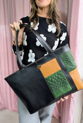 Camilla Tote- Snakeskin & Caramel