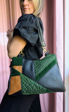 Load image into Gallery viewer, Callista Bag- Black, Brown, Green Snake Skin
