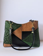 Load image into Gallery viewer, Callista Bag- Black, Brown, Green Snake Skin
