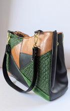 Load image into Gallery viewer, Callista Bag- Black, Brown, Green Snake Skin
