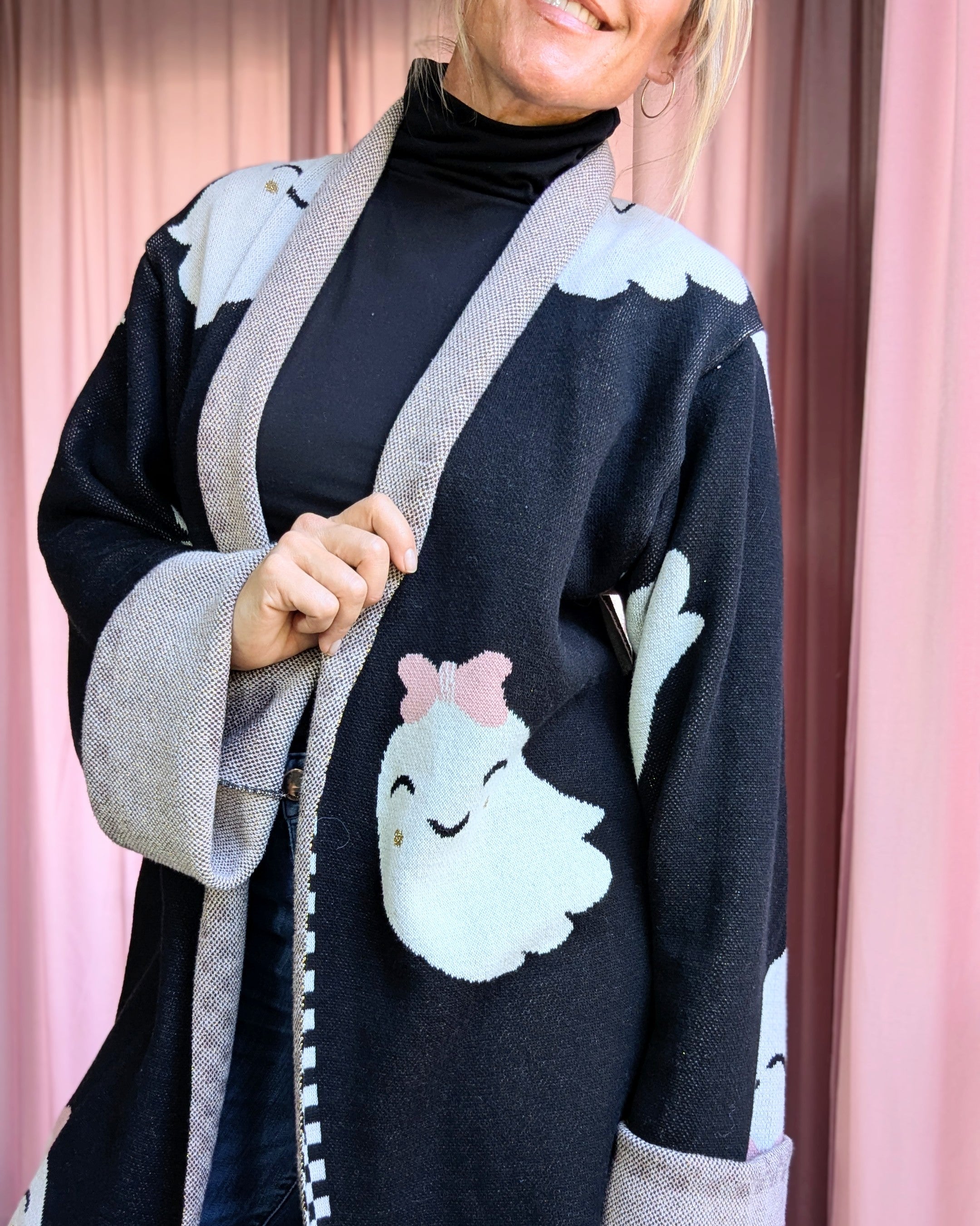 Cute Ghost Blanket Cardigan