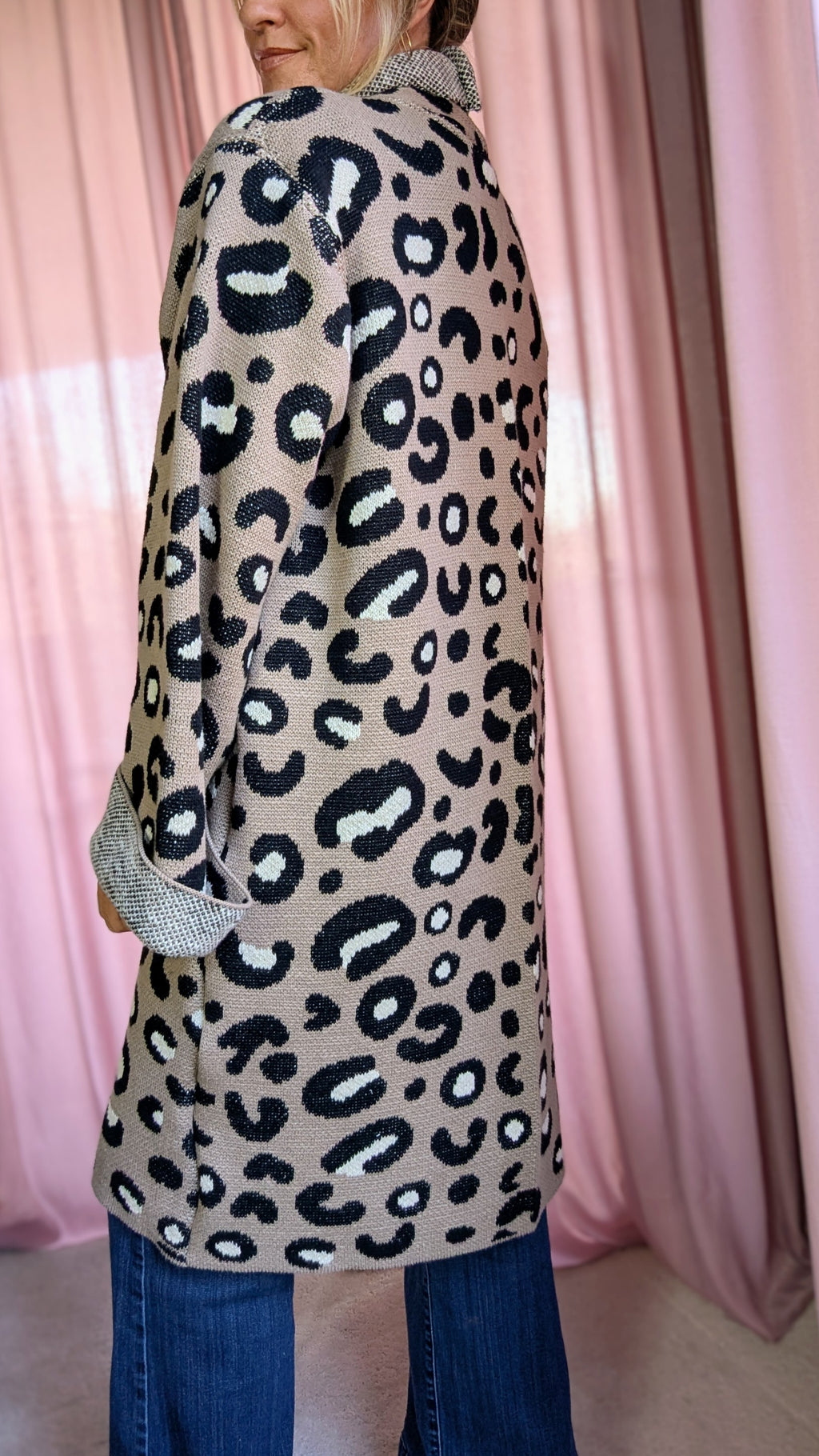 Leopard Print Blanket Cardigan