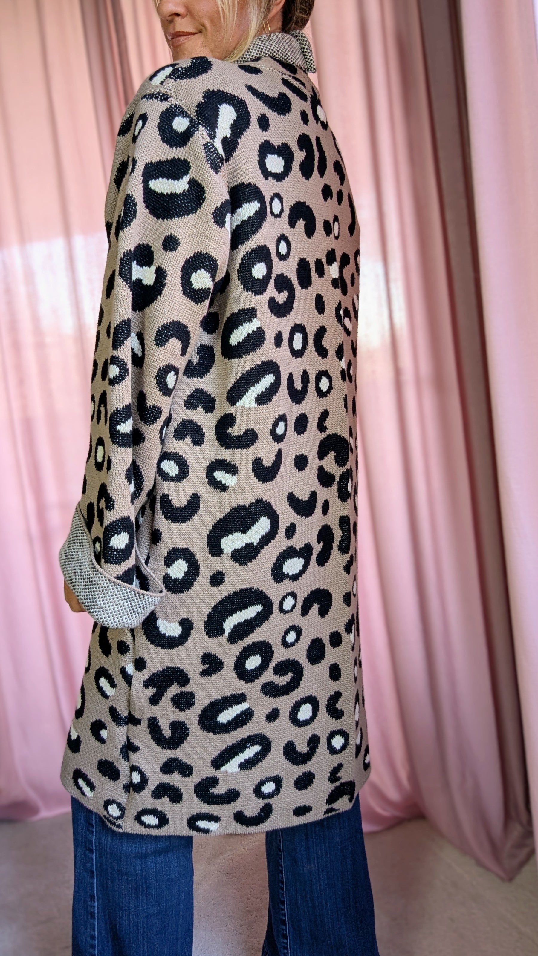Leopard Print Blanket Cardigan