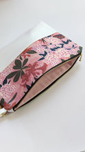 Load image into Gallery viewer, Cait Zippered Clutch- Floral &amp; White

