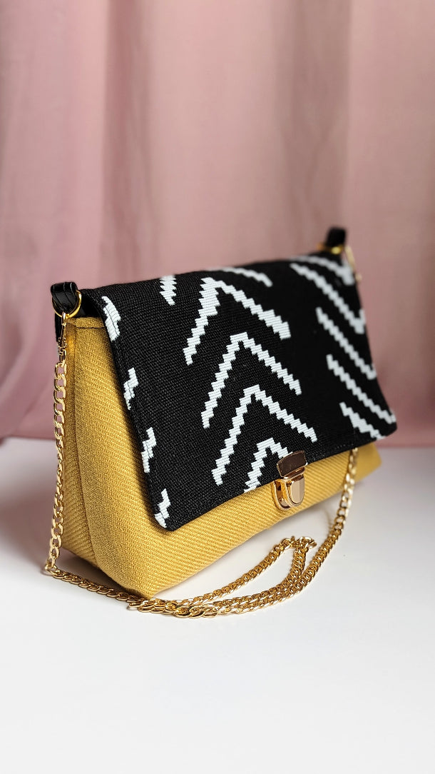 Charlotte Bag- Black & Mustard