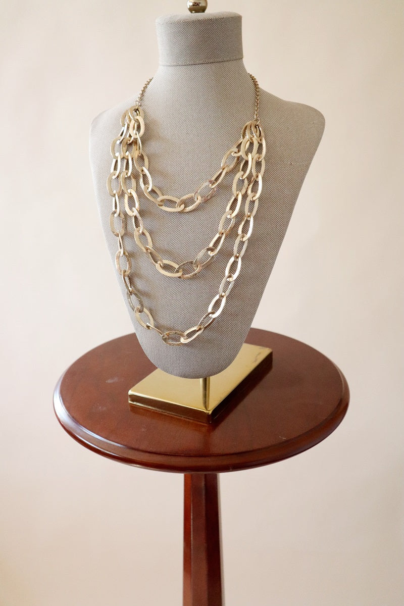 Triple Chain Gold Necklace