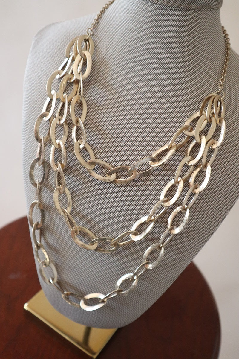 Triple Chain Gold Necklace
