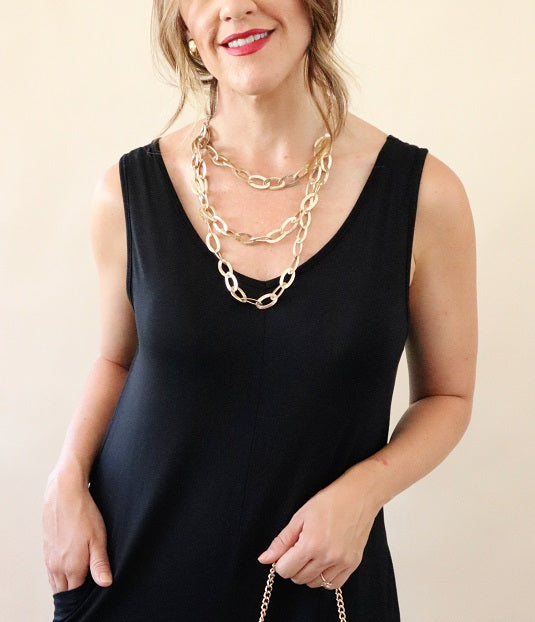Triple Chain Gold Necklace