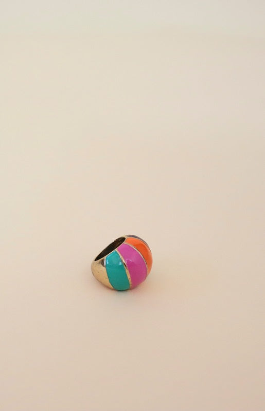 Multi-Colored Dome Ring