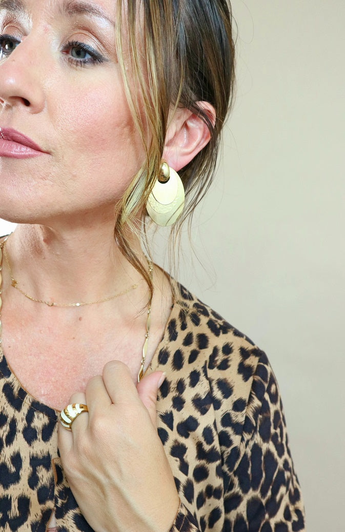 Triple Oval Earrings