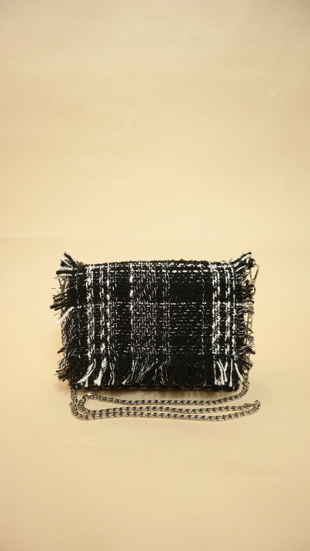 Charlotte Bag- Black and White Tweed