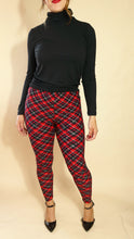 Load image into Gallery viewer, Red Plaid Leggings
