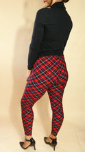 Load image into Gallery viewer, Red Plaid Leggings
