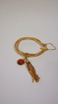 Gold Floral Charm Bracelet