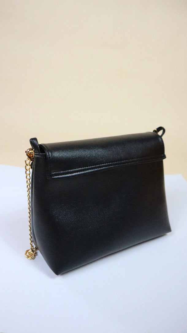 Charlotte Bag- Large Black w/red Hearts