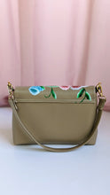 Load image into Gallery viewer, Charlotte Bag- Hand-painted Rose in Tan
