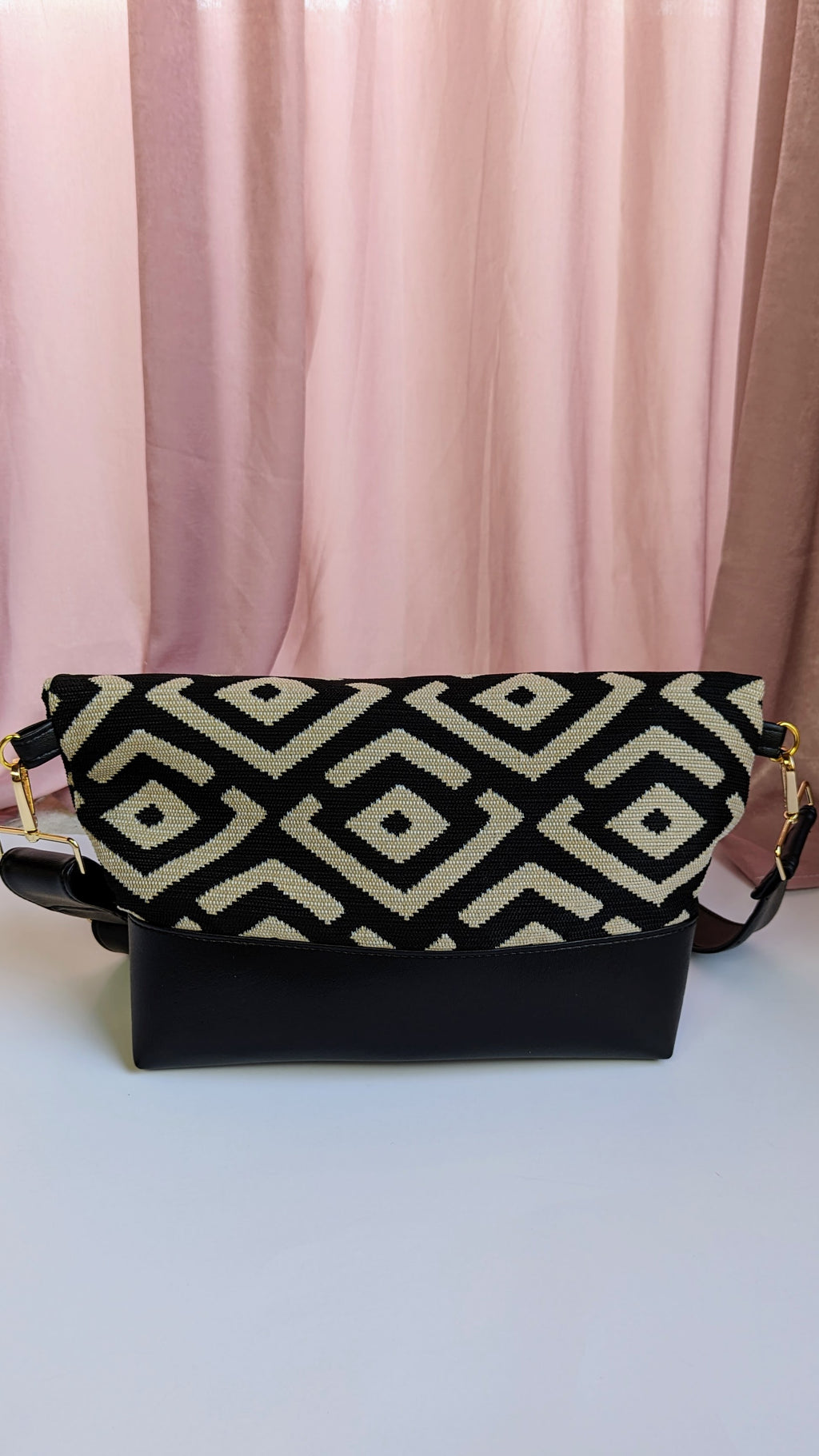 Cecile Bag- Tan & Black Woven