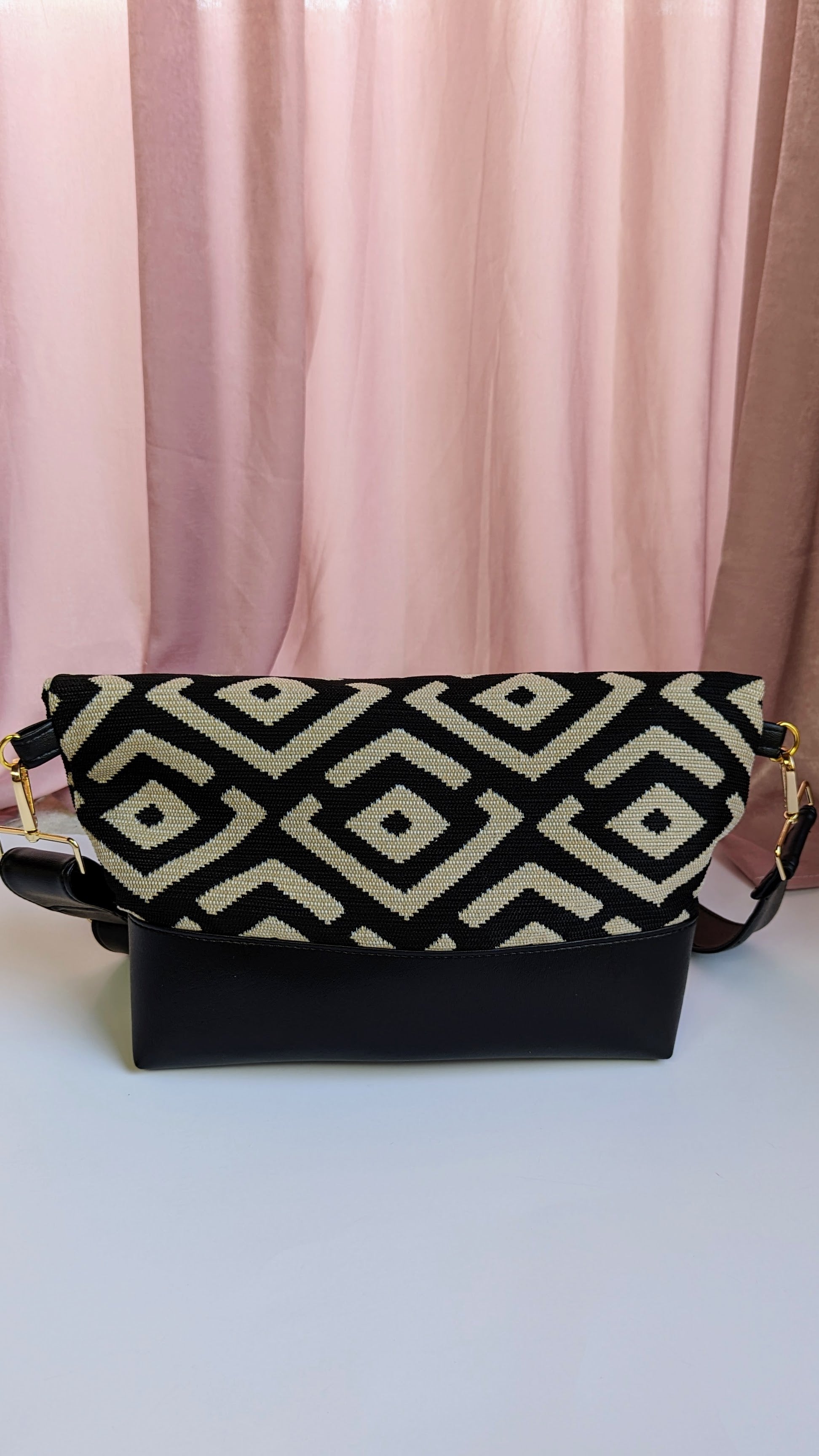 Cecile Bag- Tan & Black Woven