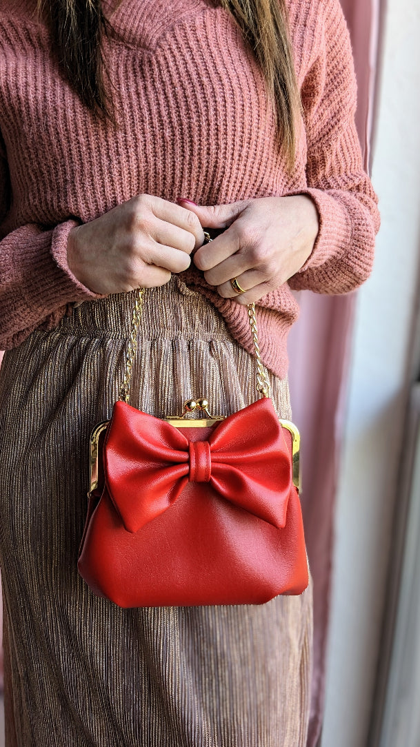 Corinne Bag- Red Bow