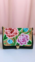 Load image into Gallery viewer, Charlotte Bag- Hand-painted Rose in Tan
