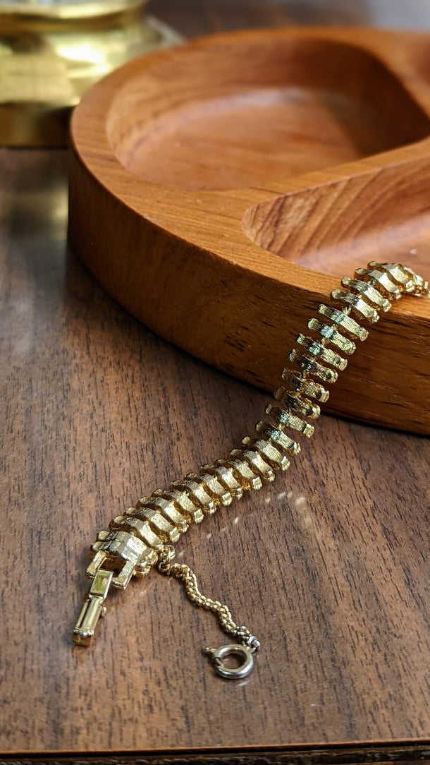 Gold Textured Bracelet